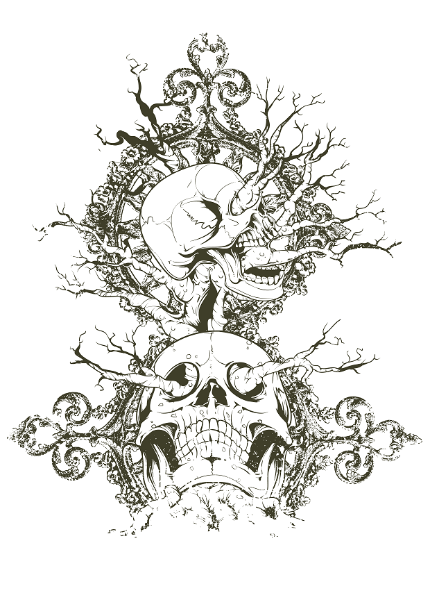 Skull Artistic Shirt Design #332